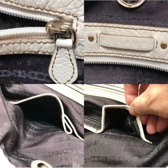 CELINE Handbag Leather Canvas w/ original Dustbag - Picture 9 of 14
